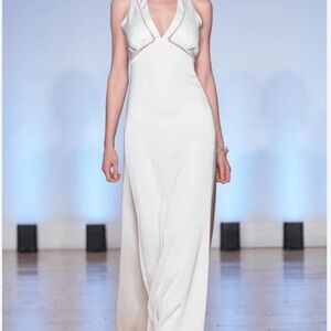 Sachin & Babi Astor Ivory Pearl Embellished Gown Size 2 NWT Formal/Wedding/Prom